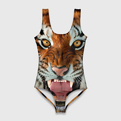 Купальник-боди 3D женский Взгляд тигра, цвет: 3D-принт