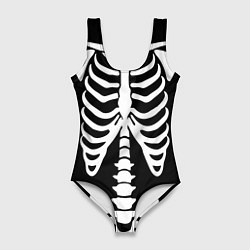 Купальник-боди 3D женский Скелет цвета 3D-принт — фото 1
