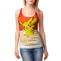 Майка-безрукавка женская Pikachu, цвет: 3D-белый — фото 2