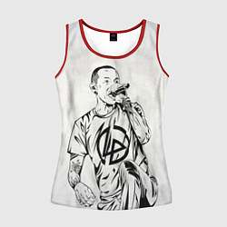 Майка-безрукавка женская Честер Беннингтон, цвет: 3D-красный