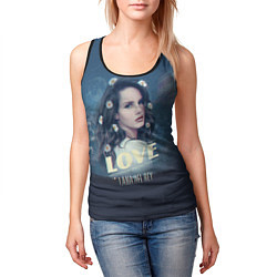 Майка-безрукавка женская Lana Del Rey: Love, цвет: 3D-черный — фото 2
