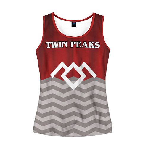 Женская майка без рукавов Twin Peaks / 3D-Красный – фото 1
