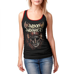 Майка-безрукавка женская Amon Amarth: Death Viking, цвет: 3D-красный — фото 2