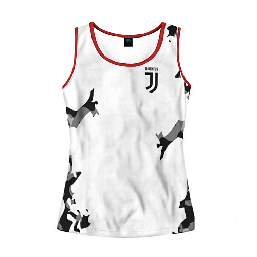 Женская майка без рукавов FC Juventus: White Original / 3D-Красный – фото 1