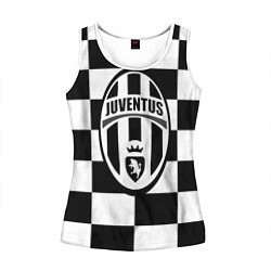 Майка-безрукавка женская FC Juventus: W&B Grid, цвет: 3D-белый