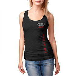 Майка-безрукавка женская Audi: Sport Line, цвет: 3D-черный — фото 2