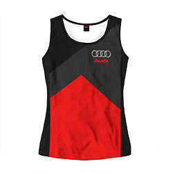 Майка-безрукавка женская Audi: Red Sport, цвет: 3D-черный