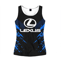 Майка-безрукавка женская Lexus: Blue Anger, цвет: 3D-белый