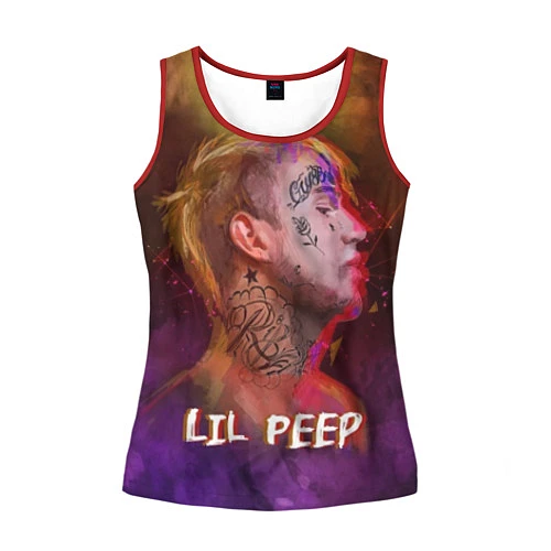 Женская майка без рукавов Lil Peep ART / 3D-Красный – фото 1