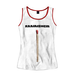 Майка-безрукавка женская Rammstein Radio цвета 3D-красный — фото 1