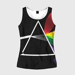 Майка-безрукавка женская PINK FLOYD, цвет: 3D-белый