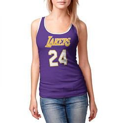 Майка-безрукавка женская Los Angeles Lakers Kobe Brya, цвет: 3D-белый — фото 2