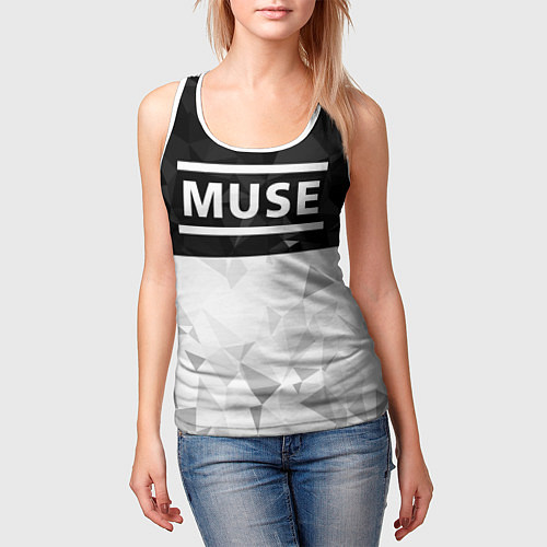 Женская майка без рукавов Muse / 3D-Белый – фото 3