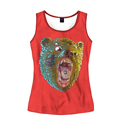 Майка-безрукавка женская Little Big: Bear, цвет: 3D-красный