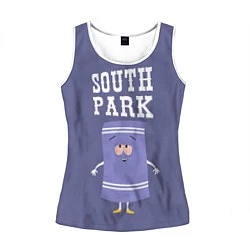 Майка-безрукавка женская South Park Полотенчико, цвет: 3D-белый