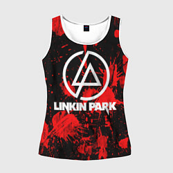 Майка-безрукавка женская Linkin Park, цвет: 3D-белый