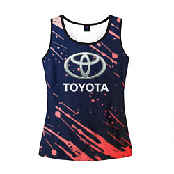 Майка-безрукавка женская Toyota градиент, цвет: 3D-черный