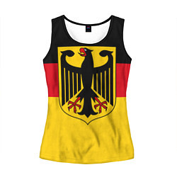 Майка-безрукавка женская Германия - Germany, цвет: 3D-черный