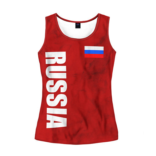 Женская майка без рукавов RUSSIA - RED EDITION - SPORTWEAR / 3D-Красный – фото 1