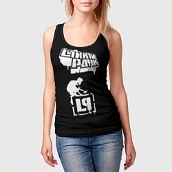 Майка-безрукавка женская Linkin Park белой краской, цвет: 3D-черный — фото 2