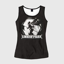 Майка-безрукавка женская Linkin Park рисунок баллончиком, цвет: 3D-черный