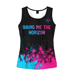 Майка-безрукавка женская Bring Me the Horizon Neon Gradient, цвет: 3D-черный