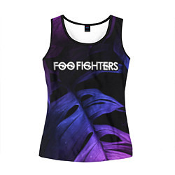Майка-безрукавка женская Foo Fighters neon monstera, цвет: 3D-черный