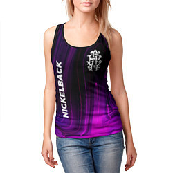 Майка-безрукавка женская Nickelback violet plasma, цвет: 3D-черный — фото 2