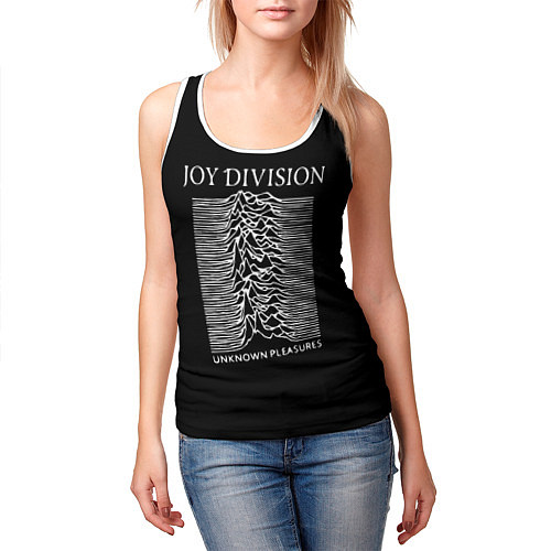 Женская майка без рукавов Joy Division - unknown pleasures / 3D-Белый – фото 3