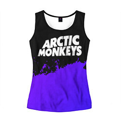 Майка-безрукавка женская Arctic Monkeys purple grunge, цвет: 3D-черный