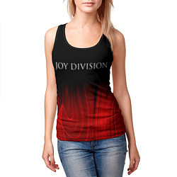 Майка-безрукавка женская Joy Division red plasma, цвет: 3D-черный — фото 2