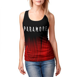 Майка-безрукавка женская Paramore red plasma, цвет: 3D-черный — фото 2