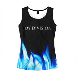 Майка-безрукавка женская Joy Division blue fire, цвет: 3D-черный