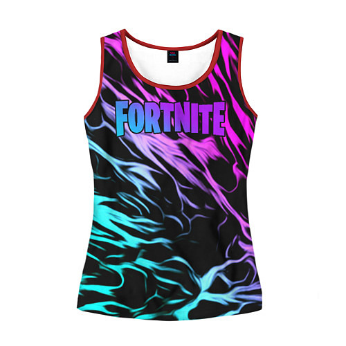 Женская майка без рукавов Fortnite neon uniform / 3D-Красный – фото 1