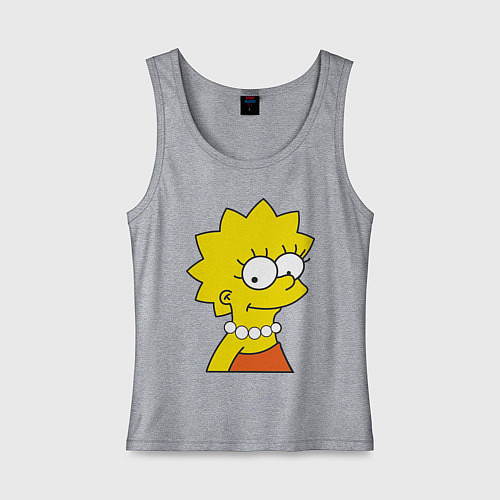 Женская майка Lisa Simpson / Меланж – фото 1