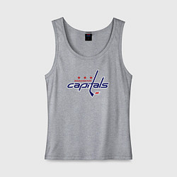 Майка женская хлопок Washington Capitals, цвет: меланж