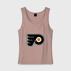 Майка женская хлопок Philadelphia Flyers, цвет: пыльно-розовый