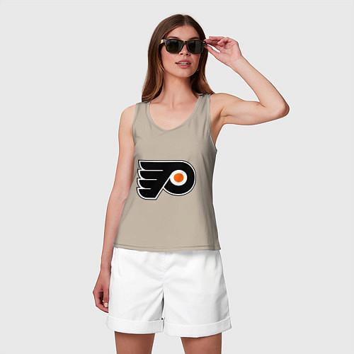 Женская майка Philadelphia Flyers / Миндальный – фото 3