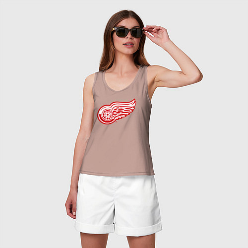 Женская майка Detroit Red Wings / Пыльно-розовый – фото 3