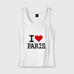 Женская майка I love Paris