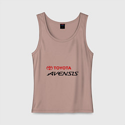 Майка женская хлопок Toyota Avensis, цвет: пыльно-розовый