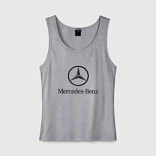 Женская майка Logo Mercedes-Benz / Меланж – фото 1