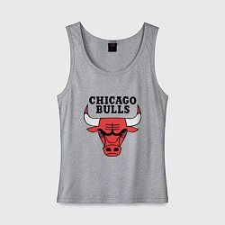 Майка женская хлопок Chicago Bulls, цвет: меланж