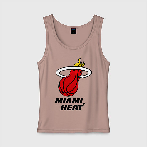 Женская майка Miami Heat-logo / Пыльно-розовый – фото 1