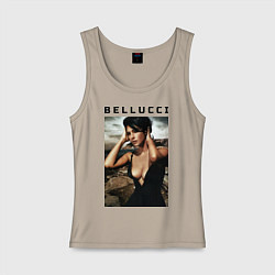 Майка женская хлопок Monica Bellucci: Dress, цвет: миндальный