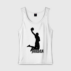 Майка женская хлопок Jordan Basketball, цвет: белый