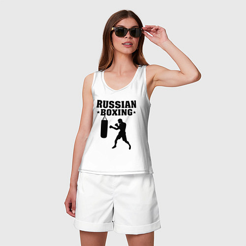 Женская майка Russian Boxing / Белый – фото 3