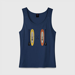 Майка женская хлопок Сап серфинг, цвет: тёмно-синий