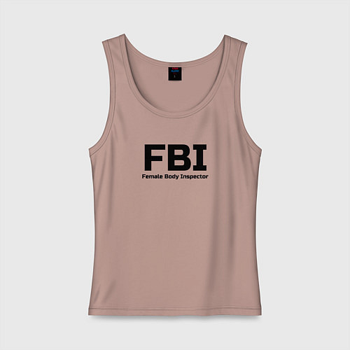 Женская майка ФБР,Инспектор женского тела / Пыльно-розовый – фото 1