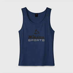 Майка женская хлопок MIKASA SPORTS, цвет: тёмно-синий